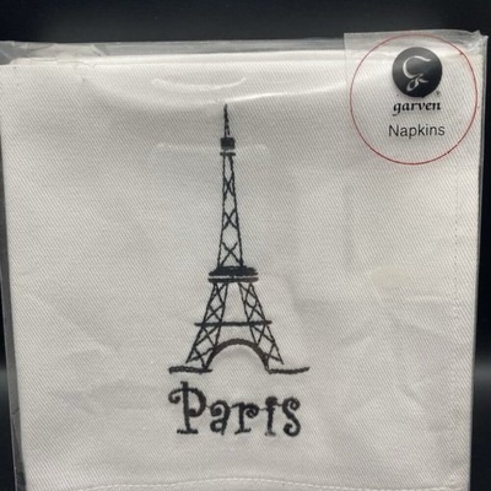 Paris French Entertaining Lot Guy Buffet Waiter Spreaders Eiffel Tower Napkins - Picture 3 of 5
